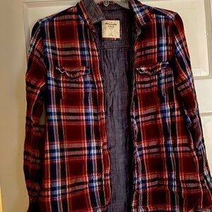 Abercrombie and finch plaid shirt